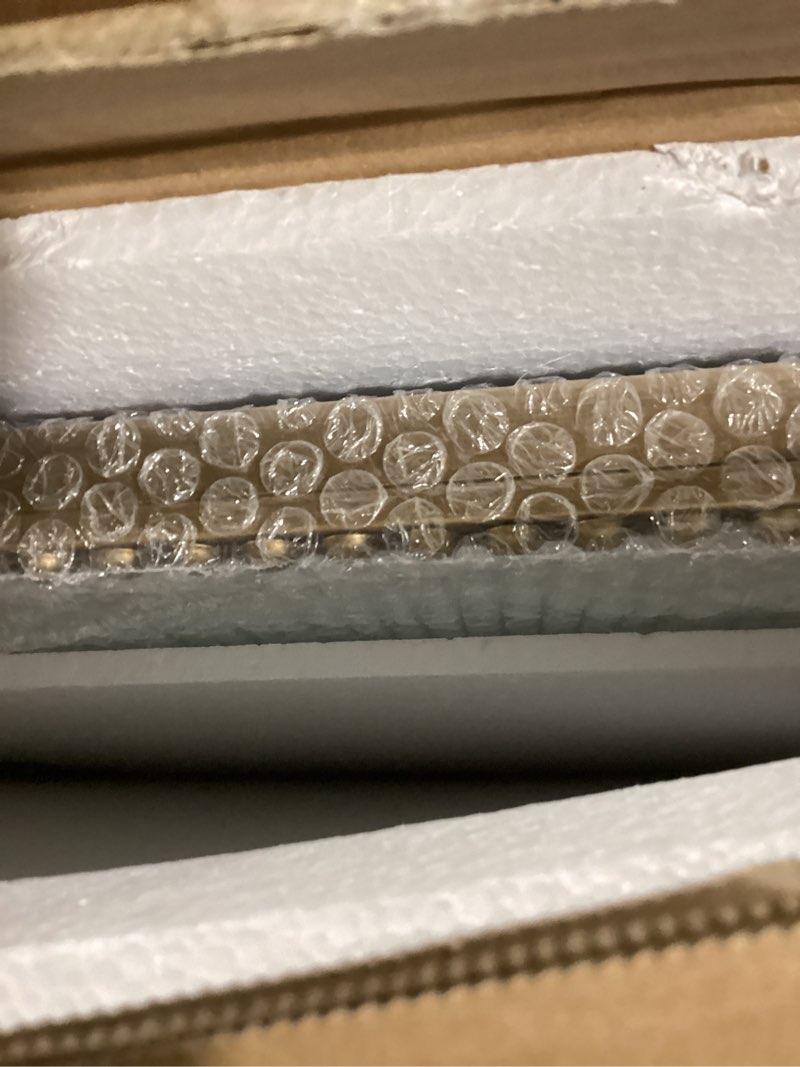 Condition photo showing Good Condition for Antique Gold Arched Wall Mirror - 36"x28" with Metal Beaded Frame | Decorative Accent Mirror for Fireplace, Bedroom, Living Room, Dresser, Mantle 28"L x 36"W Beaded Horizontal