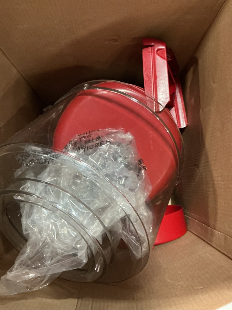 Condition photo showing As Is for cuisinart ice-21rp1 1.5-quart frozen yogurt, ice cream and sorbet maker, double insulated freezer bowl elminates the need for ice and makes frozen treats in 20 minutes or less, red