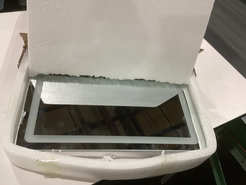 Condition photo showing New/Like New for LTFUUAI 20"X28" LED Bathroom Mirror with Lights, Smart Touch 3-Color Dimming Lighted Vanity Mirror Wall Mounted, Anti-Fog Shatterproof with Front & Back Light, for Bathroom Vanity 28"L x 20"W