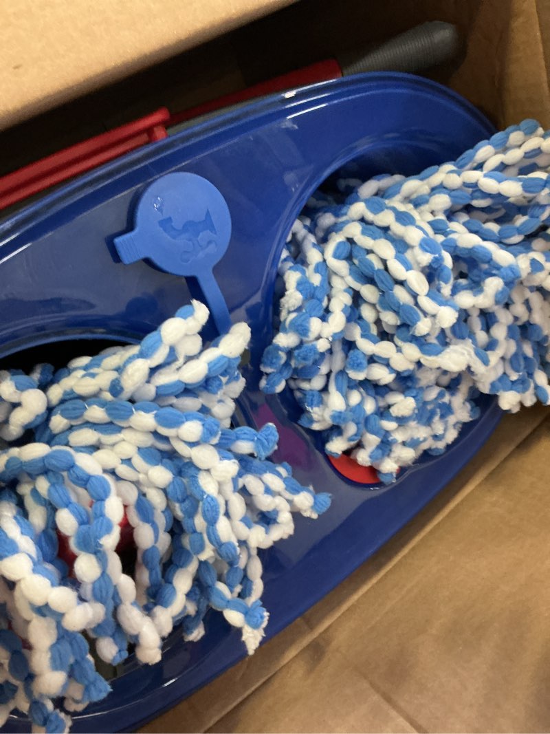 Condition photo showing Good Condition for o-cedar rinseclean spin mop & bucket system + 2 extra mop heads| clean with water | removes 99% of bacteria plastic rinseclean spin mop & bucket + 2 extra refills cleaning system