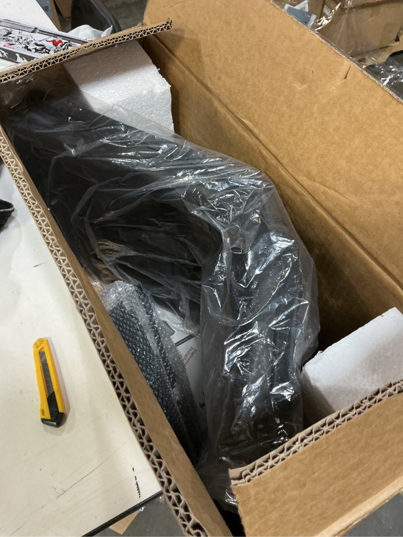 Condition photo showing New/Like New for Universal Tractor Seat - Adjustable PVC Leather, High Back Replacement for Tractors, Forklifts, Riding Mowers - Ergonomic Design, High Compatibility, Black