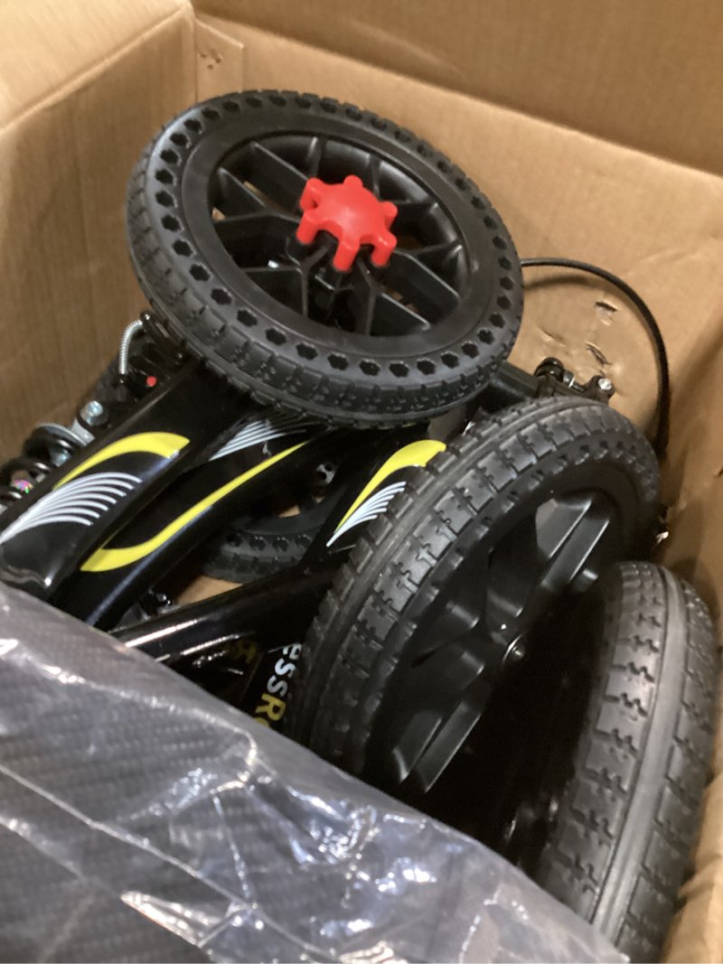 Condition photo showing Good Condition for Knee Scooter, 300lbs Capacity, 13" Big PU Seat, Disc Brake Knee Walker, All Terrain Foldable Knee Scooter Walker with Bag for Foot Injuries Compact Crutches Alternative (Black)