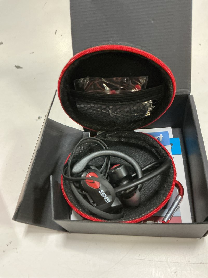 Condition photo showing Good Condition for senso bluetooth headphones, best wireless sports earbuds w/mic ipx7 waterproof hd stereo sweatproof earphones for gym running workout noise cancelling earphones earbuds noise cancelling headsets