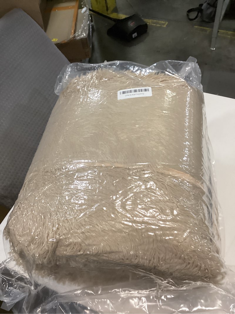 Condition photo showing Good Condition for Light Tan 8x10 Area Rugs for Living Room Bedroom, Fluffy Large Rug Soft Shag Non-Slip Carpet for Kids Boys and Girls Room Dorm Home Decor (8ft x 10ft) Light Tan 8' x 10' (Rectangular)