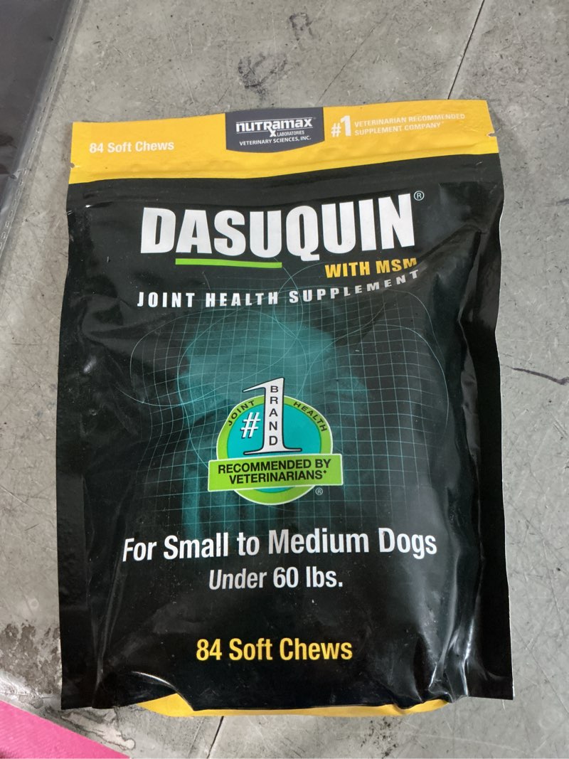 Condition photo showing New/Like New for (exp 05/2026) nutramax dasuquin for small to medium dogs, joint health supplement, contains glucosamine for dogs, plus chondroitin, asu, msm and more, supports healthy joints, soft chews, 84 count small/medium dog (under 60 lbs) - 84 count