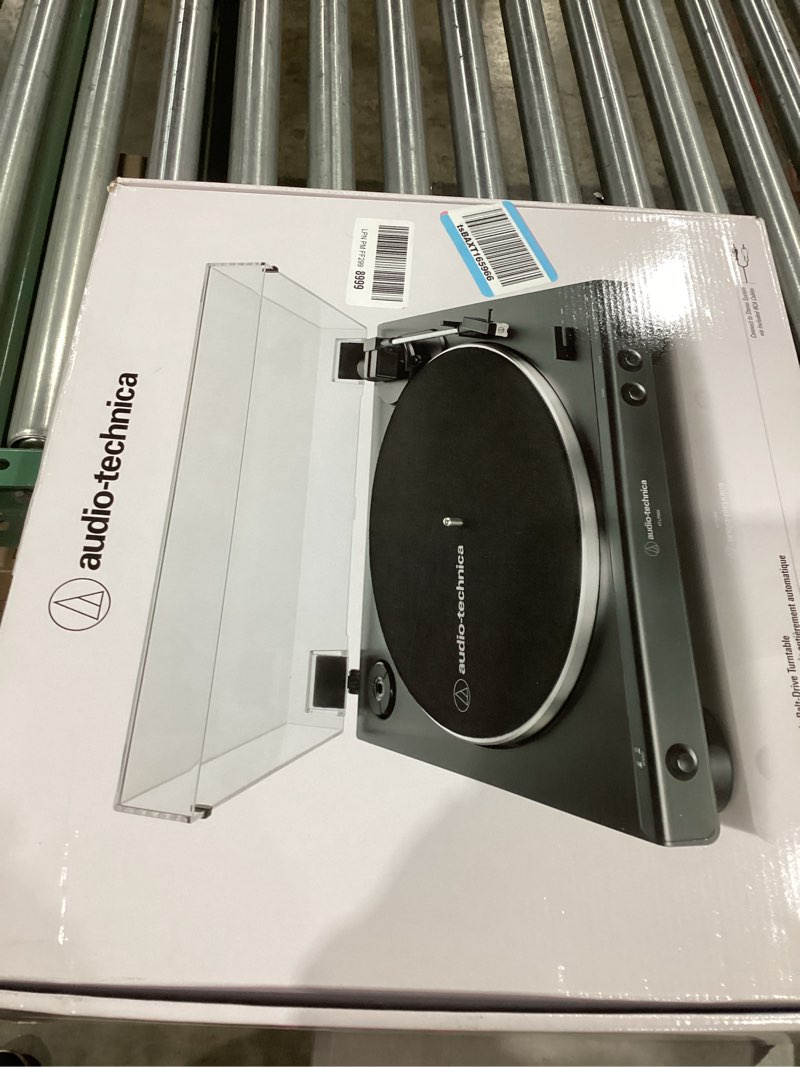 Condition photo showing Good Condition for Audio-Technica AT-LP60X-BK Fully Automatic Belt-Drive Stereo Turntable, Black, Hi-Fi, 2 Speed, Dust Cover, Anti-Resonance, Die-Cast Aluminum Platter Black Wired Turntable