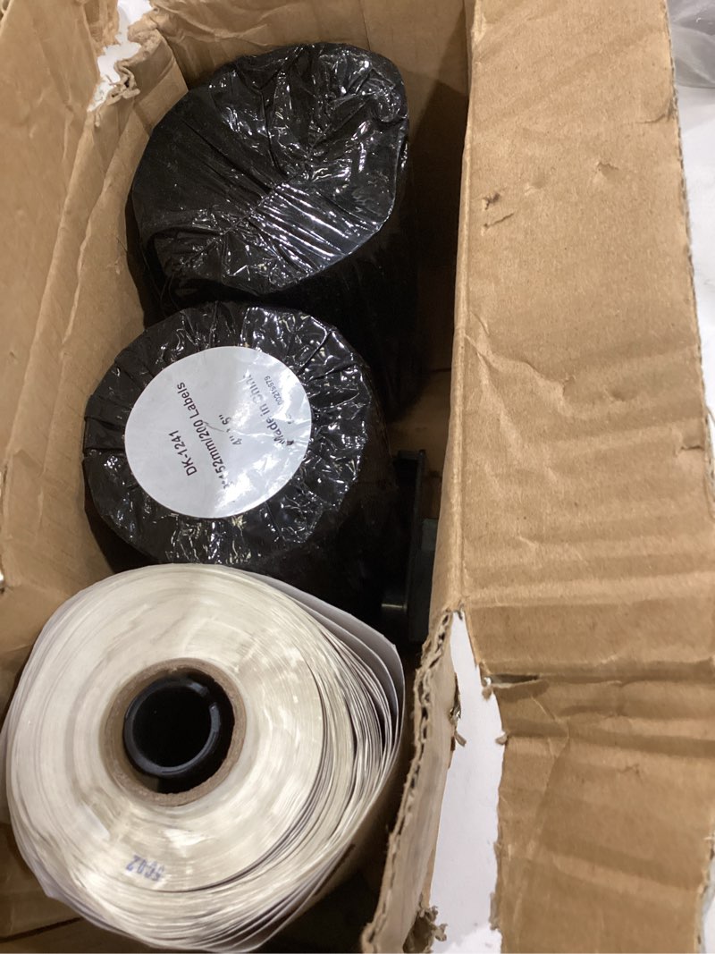 Condition photo showing Good Condition for label kingdom compatible with brother dk-1241 die-cut large shipping label, 4" x 6" (102 mm x 151 mm) 200/roll for ql-1100 ql-1110nwb label printer (3 paper roll+1 reusable cartridge)