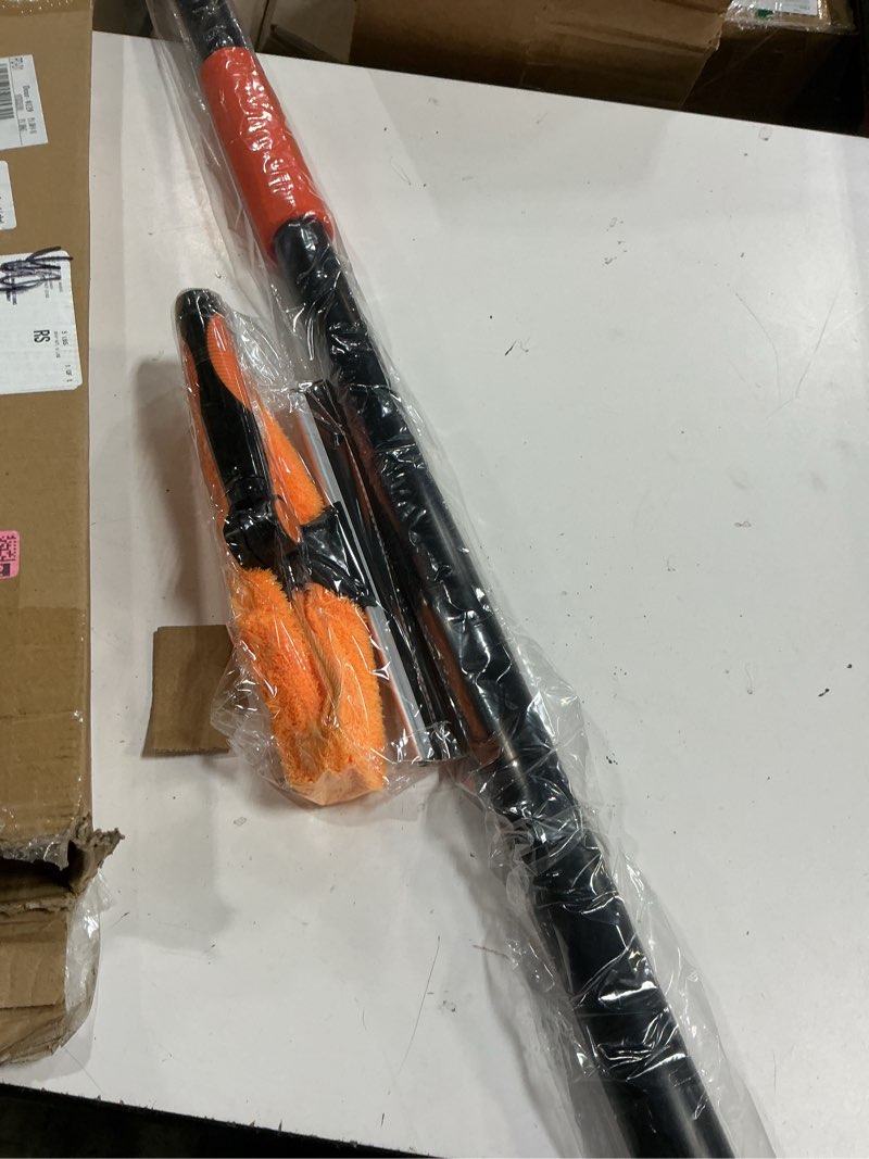Condition photo showing Good Condition for 26ft telescoping window squeegee kit | 2-in-1 professional window washer & microfiber scrubber with extension pole | high reach cleaning tool for outdoor, indoor windows & glass orange 20ft