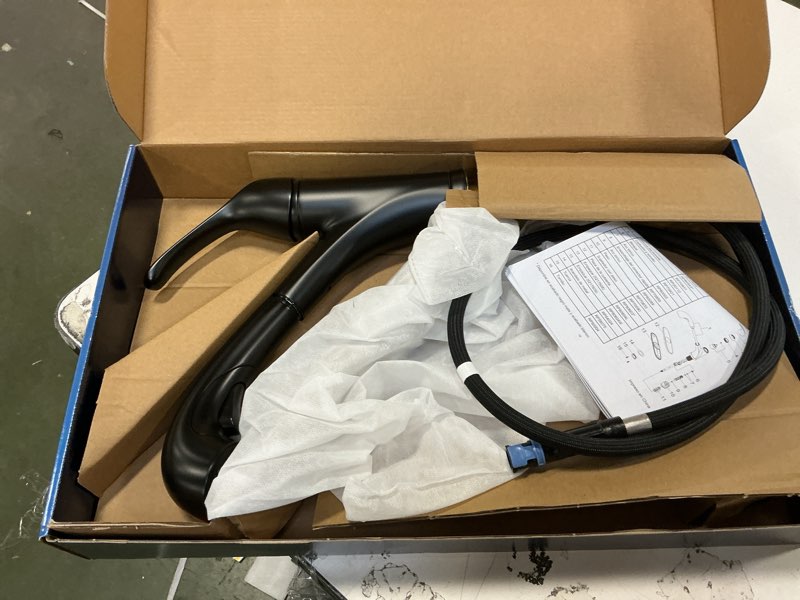 Condition photo showing New/Like New for Kitchen Faucet with Sprayer Brushed Nickel, RV Kitchen Sink Faucet, Stainless Steel Pull Out Faucet for Kitchen Sink,1 or 3 Hole Small Kitchen Faucets with Deck Plate and Supply Hoses