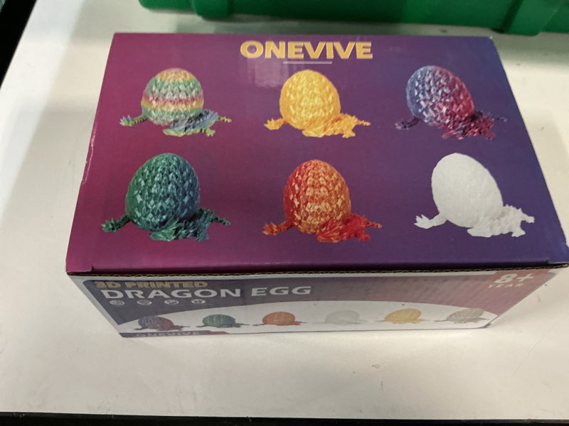 Condition photo showing New/Like New for 3d printed articulated dragon egg – easter basket stuffers, fidget toy gift for kids & adults(green) green 1pcs