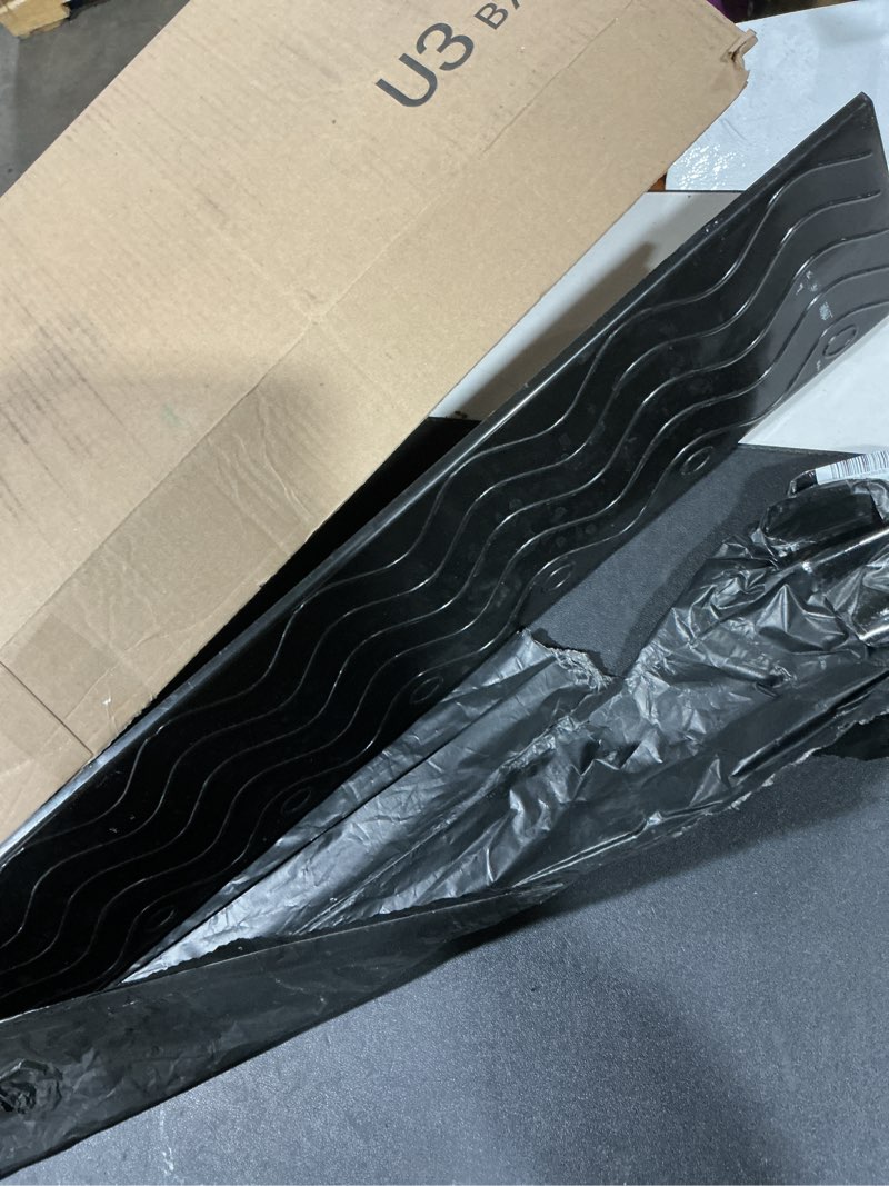 Condition photo showing Good Condition for Henka 2" Rise Threshold Ramps for Doorways, Wheelchair Ramp for Home Steps, Door Threshold Ramp with Anti-Slip Surface (Color: Black, Size: 39x4.72x2in) 39x4.7x2.0in