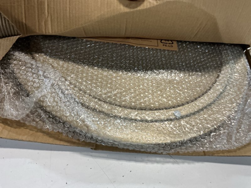 Condition photo showing Good Condition for dn deconation gold tray, 14.76“ decorative trays for coffee table, farmhouse tray, round wooden trays for living room decor 15" gold