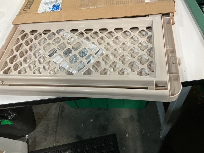 Condition photo showing Good Condition for toddleroo by north states - supergate ergo baby gate: plastic baby gate for stairs & doorways - adjustable indoor safety gate - made in usa - 26 to 42 inches wide - 26 inches tall - sand