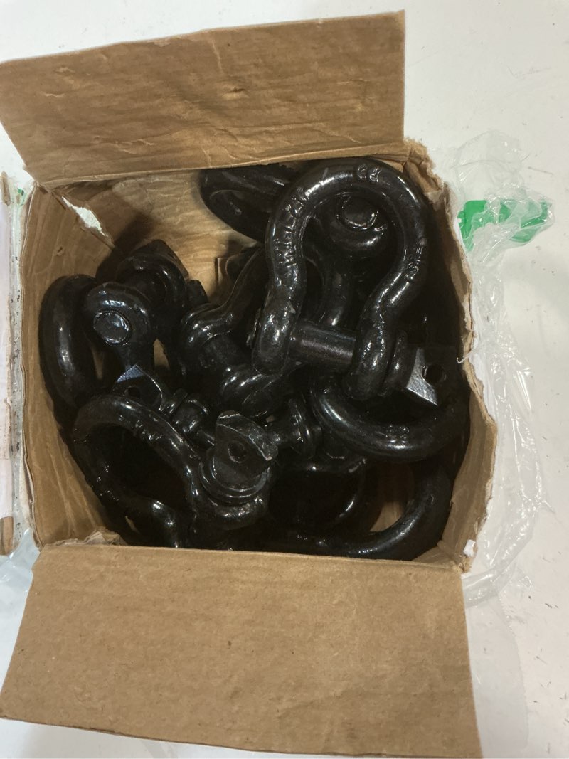 Condition photo showing Good Condition for 12 pack 1/2 d ring shackle heavy duty with screw pin galvanized coating for rigging tow strap winch off road truck vehicle recovery 1/2" 12