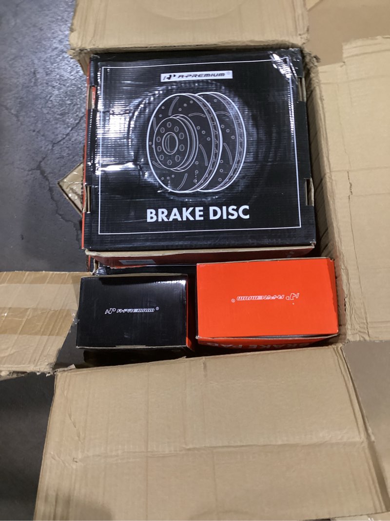 Condition photo showing Good Condition for A-Premium Front and Rear Drilled and Slotted Disc Brake Rotors + Ceramic Pads Kit Compatible with Select Mercedes-Benz Models - GL320, GL350, GL450, GL550, R350, ML320, ML350, ML450, ML500, 12-PC Set F&R Drilled and Slotted