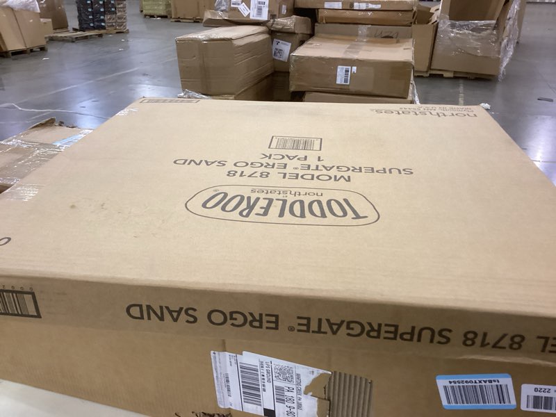 Condition photo showing New/Like New for Toddleroo by North States - Supergate Ergo Baby Gate: Plastic Baby Gate for Stairs & Doorways - Adjustable Indoor Safety Gate - Made in USA - 26 to 42 Inches Wide - 26 Inches Tall - Sand