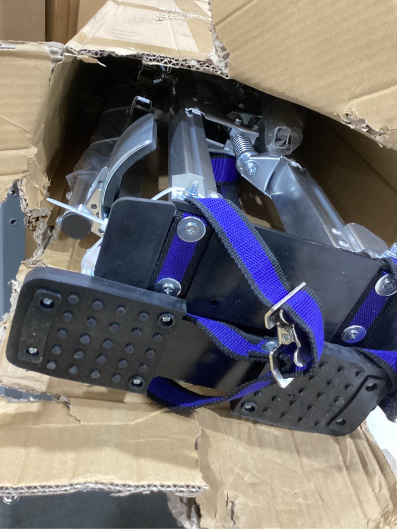 Condition photo showing As Is for 48-64 inch aluminum alloy drywall stilts with sliver for working at high places (silver,48-64 inch) 48-64 inch silver
