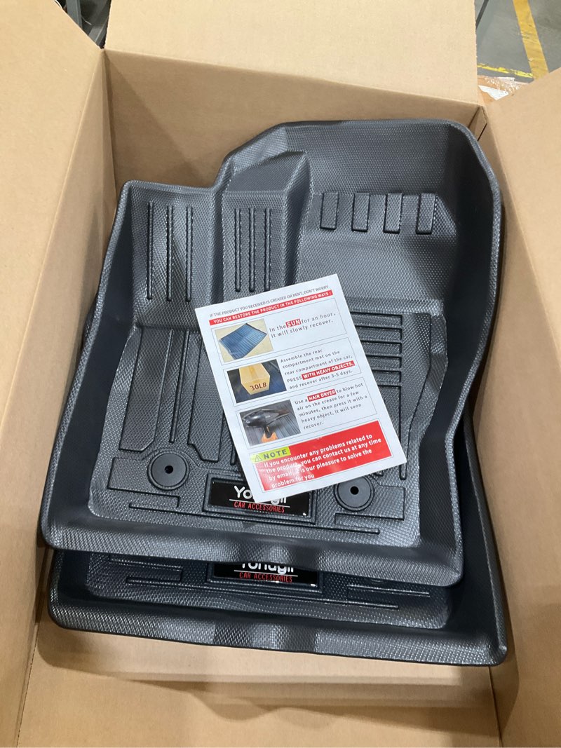 Condition photo showing Good Condition for for 2014-2021 ford transit connect front floor mats liner 2 pcs all-weather tpe protection mat accessories (for 2014-2021 ford transit connect) edge backrest mat