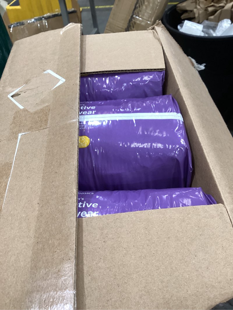 Condition photo showing Good Condition for amazon basics postpartum incontinence underwear for women, maximum absorbency, bladder leak protection, soft, disposable, odor control, comfortable fit, x-large, lavender, 48 count (3 packs of 16) x-large 48.0