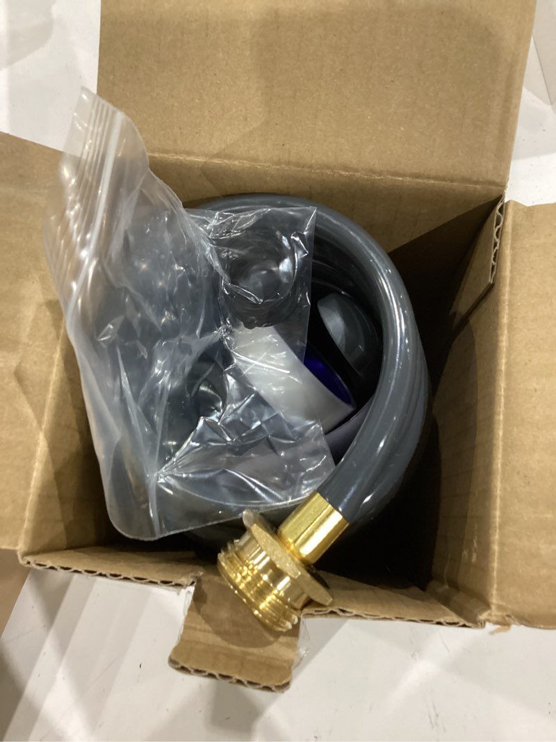 Condition photo showing Good Condition for coil hose 15ft eva coil garden hose with 3/4'' brass connector coiled water hose lightweight and no kink includes 7 patterns spray nozzle for outdoors lawn watering car washing gray 15ft