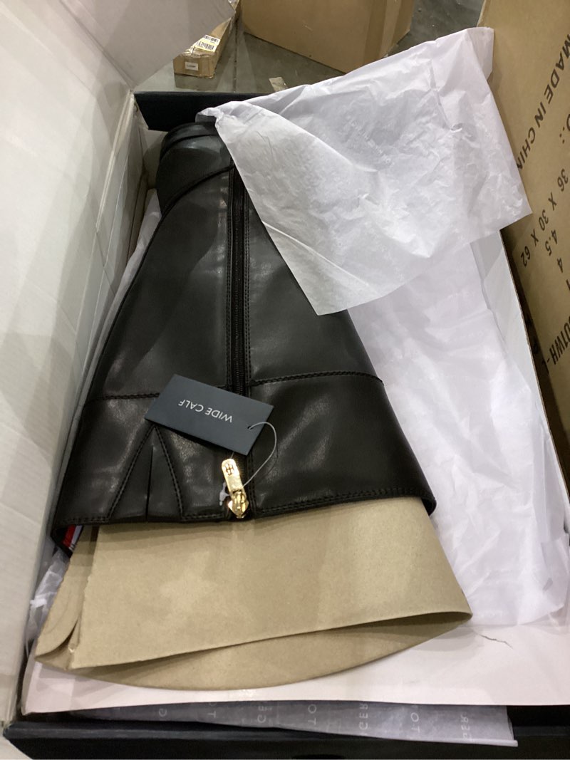 Condition photo showing As Is for Tommy Hilfiger Women's Shano Equestrian Boot 8.5 Black/Black