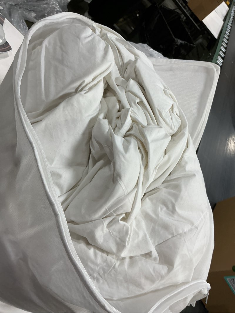 Condition photo showing As Is for Fabric Covered Down Alternative Comforter| All-Season Weight, Queen