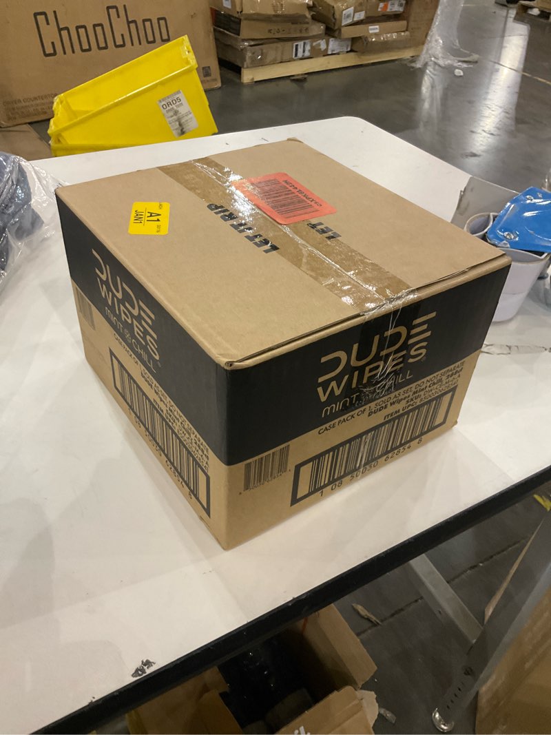 Condition photo showing New/Like New for DUDE Wipes - Flushable Wipes - 6 Pack, 288 Count - Mint Chill - Vitamin-E, Aloe, Eucalyptus & Tea Tree Oils - Septic and Sewer Safe Mint 48 Count (Pack of 6)