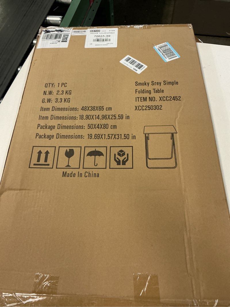 Condition photo showing New/Like New for Garden 4 you Portable Folding TV Tray Dinner Snack Trays Table Portable Foldable Table Small Sofa Bedside Tables with Light Weight, 15 x 18.9 x 26 in(Smoky Grey,1PC) 1pc Smoky Grey