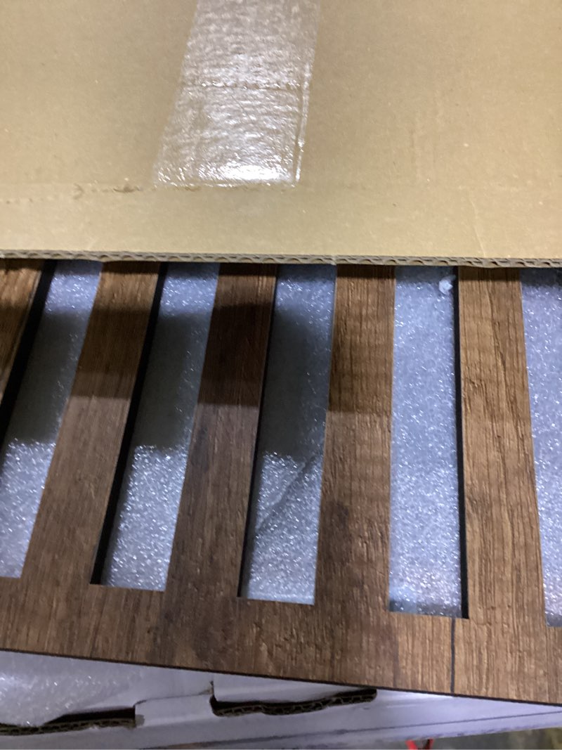 Condition photo showing New/Like New for qmmp Modern Wooden Wall Sculptures - Set of 3 - Home Decor Accent - Large Wall Art for Living Room, Bedroom, Office - Easy Installation (Walnut, Large - Mountain and Sun, Unframed) Walnut Unframed Large - Mountain and Sun