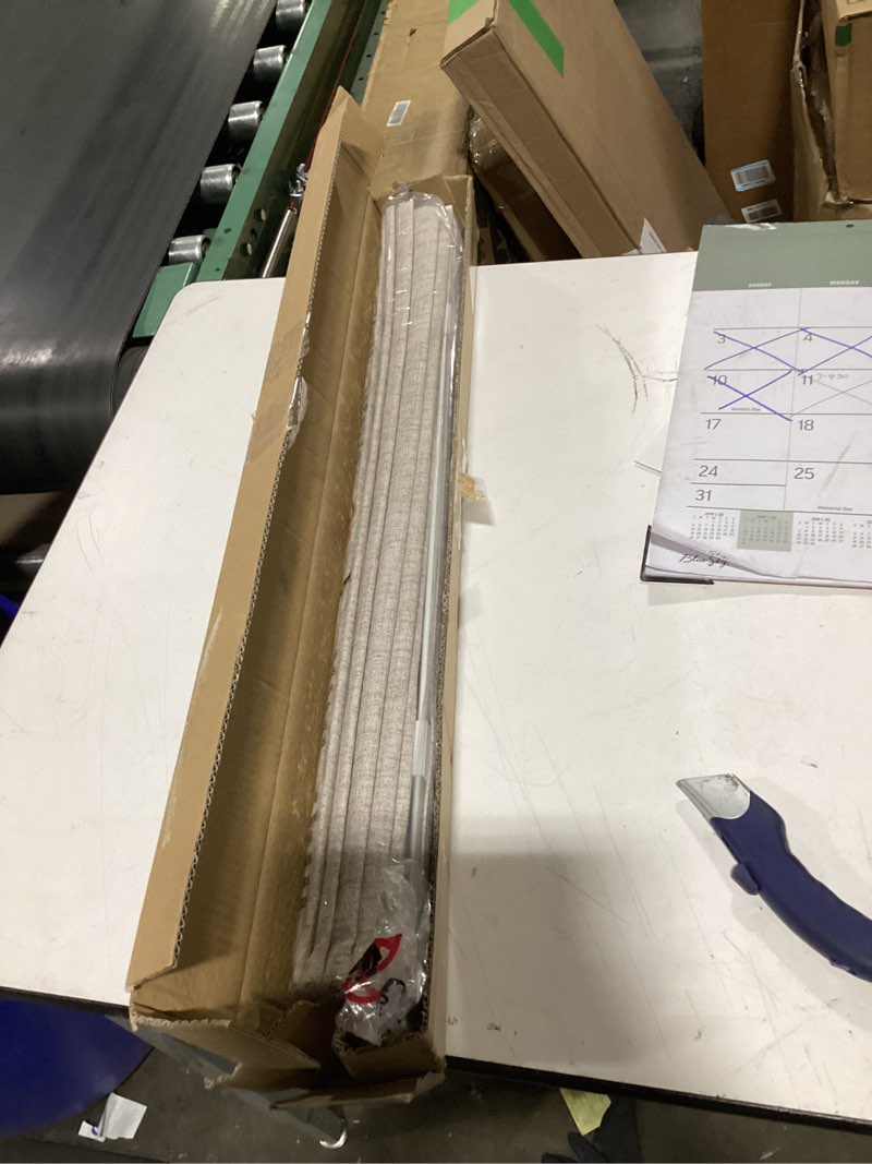 Condition photo showing New/Like New for no drill roman shades, blackout cordless roman shades for indoor windows, thermal insulated room darkening fabric blinds for bedroom & living room, 24" w x 64" h, beige beige 24"w x 64"h