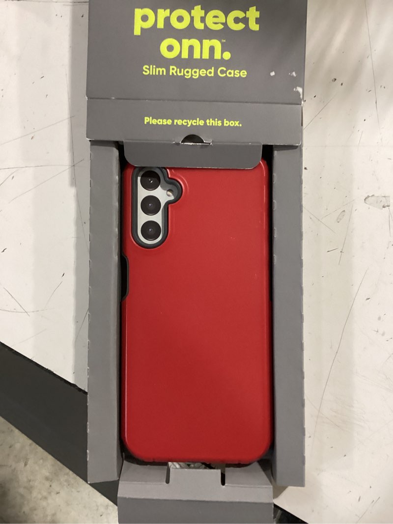 Condition photo showing Good Condition for onn slim rugged phone case for samsung galaxy a14 5g - red/gray