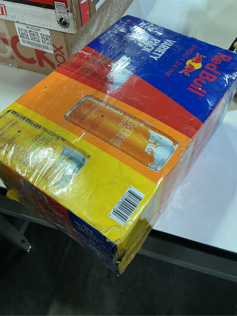 Condition photo showing New/Like New for Beat by 09/01/2026) Red Bull Energy Drink Variety Pack, Red Bull Red, Yellow, and Amber Edition and Energy Drinks, 8.4 Fl Oz, 24 pack Cans Variety 8.4 oz., 24pk, (1x24)