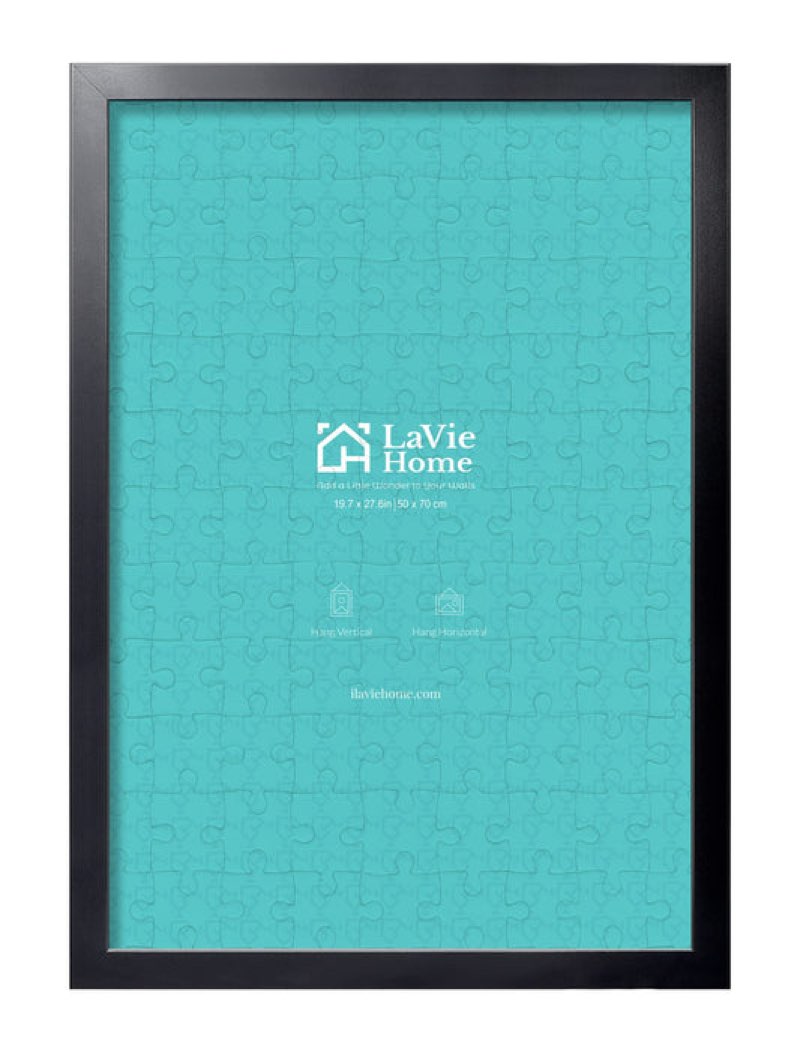 LaVie Home Picture Frame Black, Puzzles Frame for Wall Decoration, Classic Black Minimalist Style Suitable for Decorating Houses, Offices, Hotels, Puzzles Posters Photos or Artwork?1 Pack?
