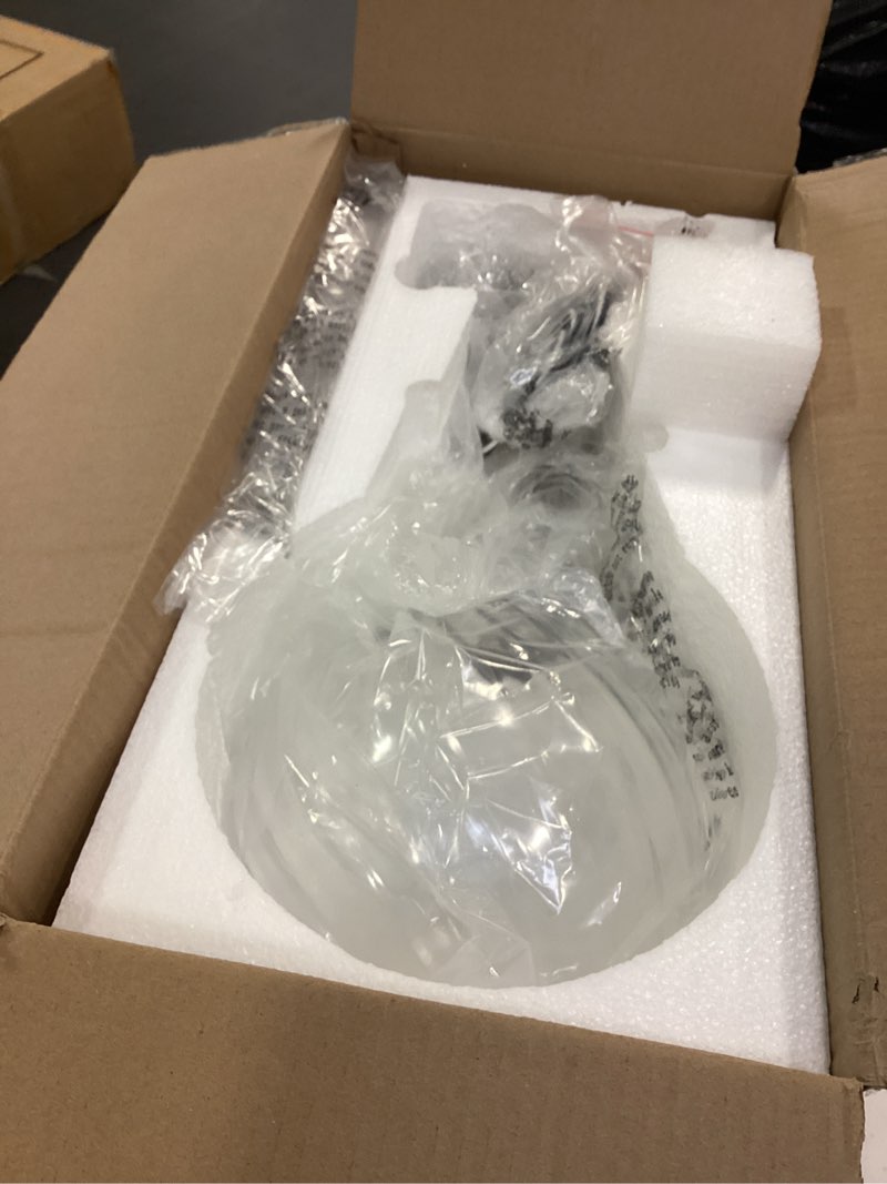 Condition photo showing Good Condition for TENGXIN 8 Inch Hanging Pendant Lights,Island Lights for Kitchen,Brushed Nickel Finished Hammered Pendant Light,Farmhouse Pendant Light for Dining Room,Bedroom,TXPLBN12-L Brushed Nickel & Clear Glass 8 Inch | 1 Pack