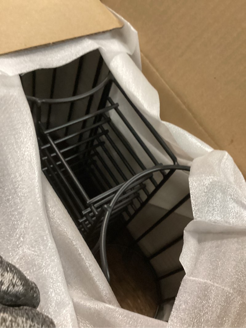 Condition photo showing Good Condition for 3-compartment 18oz coffee cup dispenser rack with wood base, disposable cup, and lid organizer for countertop - perfect for paper cups, straws, and kitchen cabinet storage