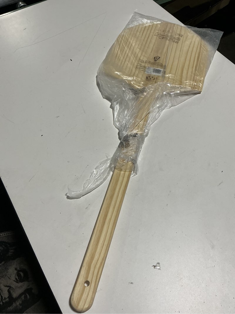 Condition photo showing Good Condition for winco 12" x 13" x 36" wooden pizza peel with 36" handle