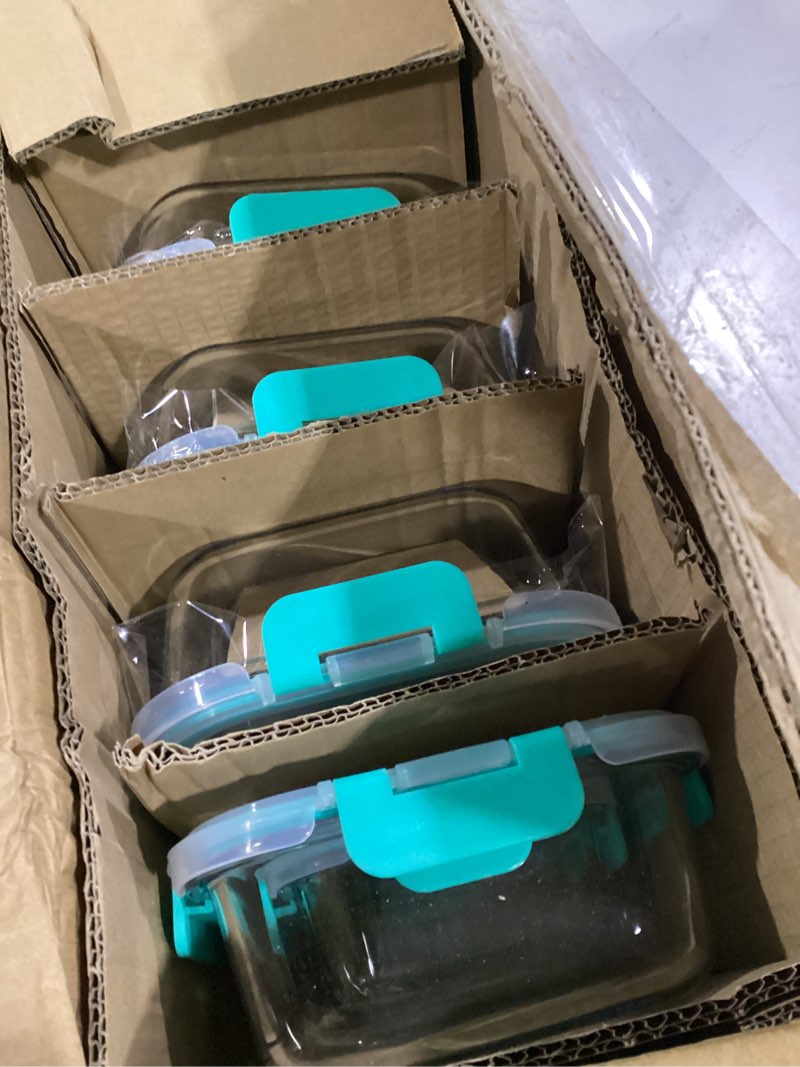 Condition photo showing Good Condition for verones 10pack glass meal prep containers, airtight glass lunch containers,stackable glass food storage containers set with lids,exclusive of bpa, for microwave,oven, freezer&dishwasher friendly,green
