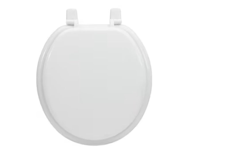 project source wood white round toilet seat
