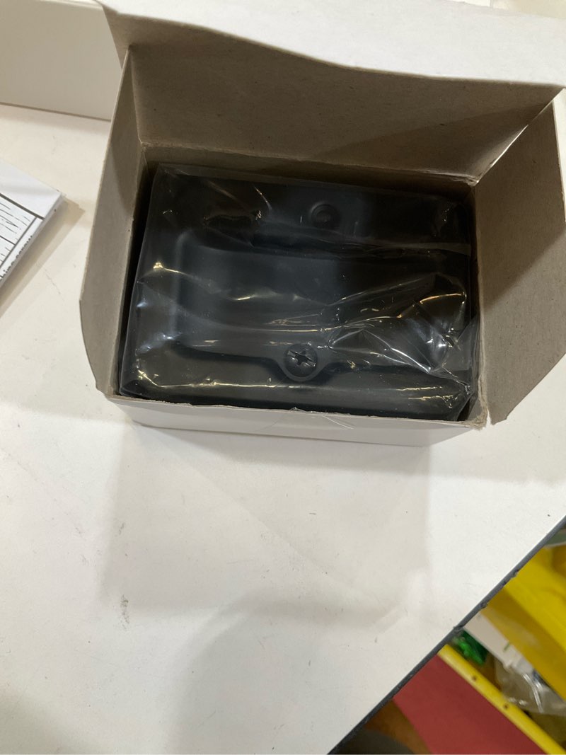 Condition photo showing Good Condition for QCAA Premium Quality Solid Brass Rectangular Pocket Sliding Door Pull, Passage Function, 3-1/4''X2-1/4'', Matte Black, 1 Pack, Made in Taiwan 1 Pack(Passage Lock) Matte Black