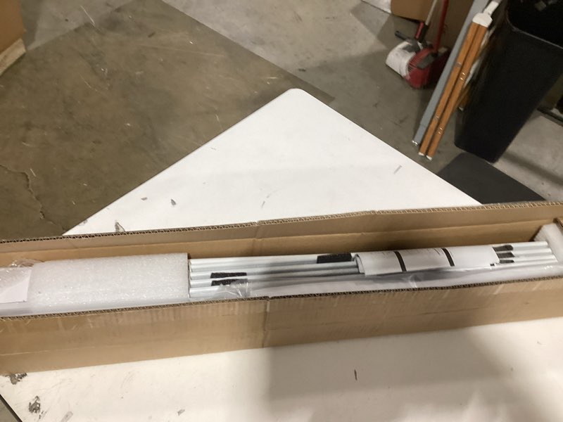 Condition photo showing New/Like New for lazblinds adjustable blackout vertical blinds for sliding doors, extendable track (45 3/4'' - 82 5/8'' w), trimmable panels up to 96” h for room divider & patio door, white light filtering light filtering white