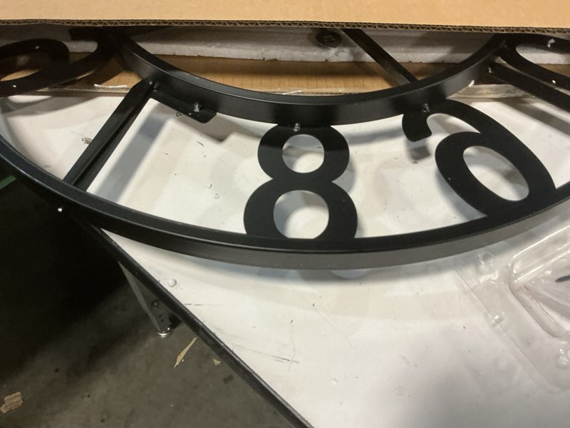 Condition photo showing Good Condition for Vantic 24 Inch Large Wall Clock, Arabic Numeral Metal Oversized Wall Clocks for Living Room Decor, Bedroom and Kitchen, Completely Silent, Non Ticking, Battery Operated