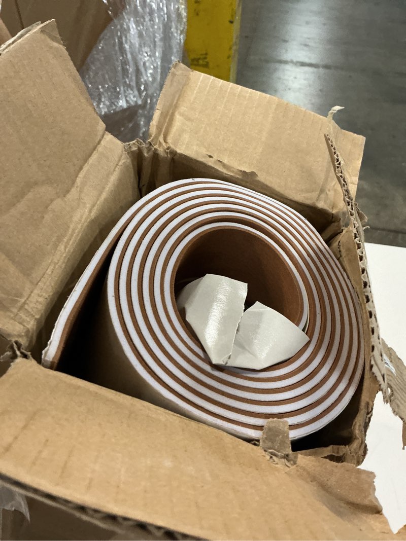 Condition photo showing Good Condition for kxkzren boat flooring eva foam decking sheet faux teak marine mat non-slip boat carpet self-adhesive flooring for jon boats motorboat rv yacht kayak swim platform brown with white seam lines 47.2 x 94.5 inch,31 sq.ft