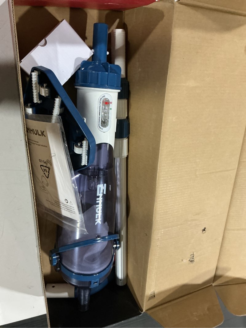 Condition photo showing Good Condition for enhulk rechargeable handheld cordless pool vacuum for above ground pool and inground pool, 60-minute runtime,powerful suction up to 18.5 gallons/min, efficient leaf and debris removal, pc10 pro pc10 pro blue