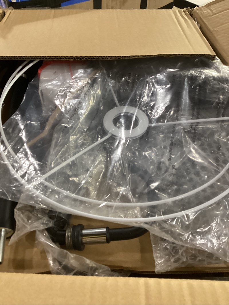 Condition photo showing As Is for floor lamp with table