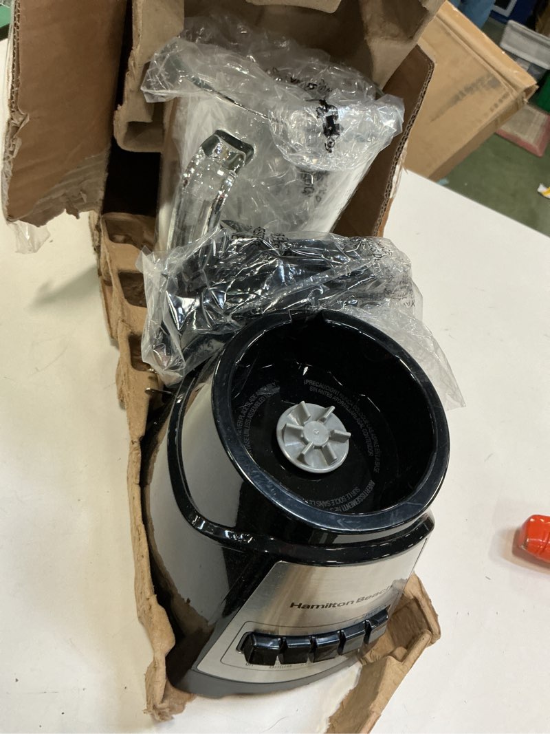Condition photo showing Good Condition for Hamilton Beach Power Elite Wave Action Blender For Smoothies, 40 Oz Glass Jar, 12 Functions Including Puree, Crush Ice, 700 Watts - Black (58148A) 40 Oz Glass Jar Black