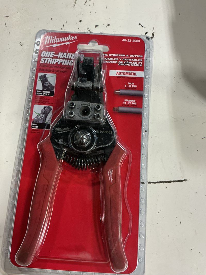 Condition photo showing As Is for milwaukee 4.8 in. l wire stripper/cutter
