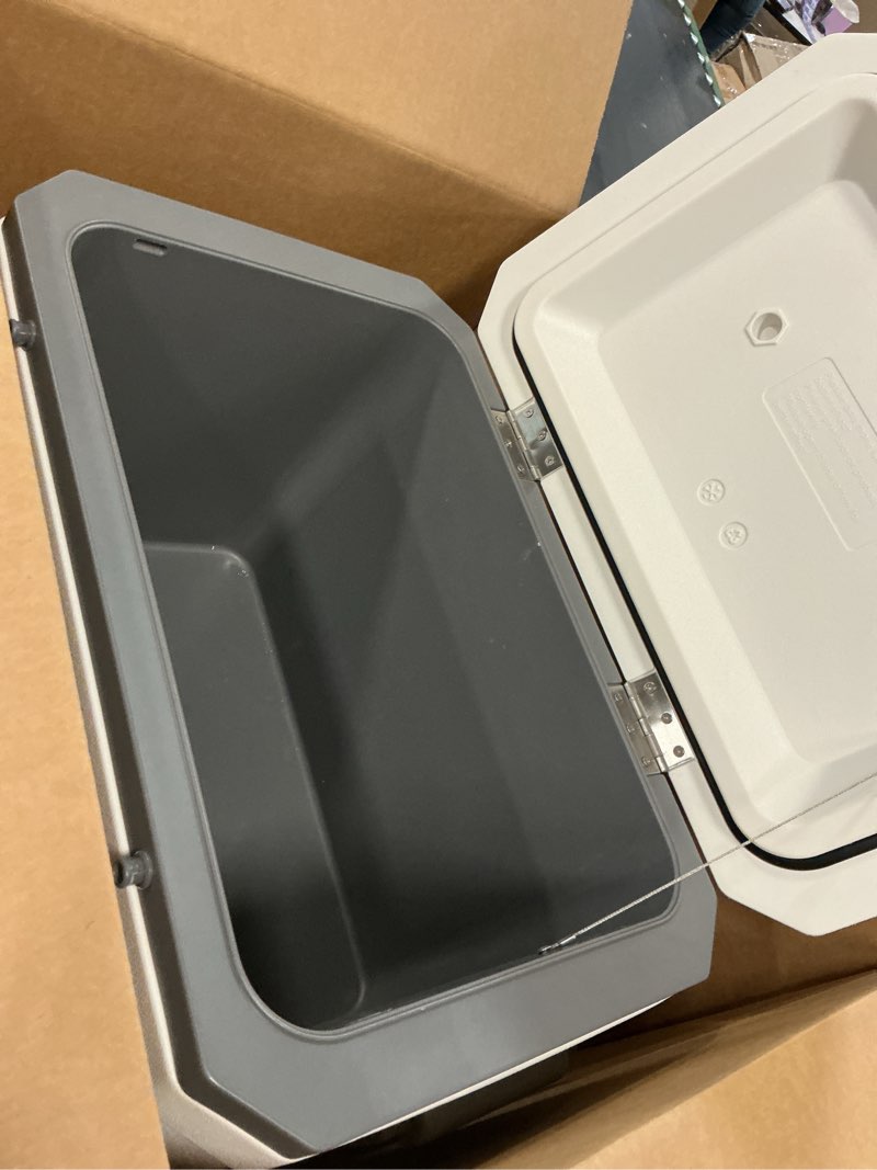 Condition photo showing Good Condition for mandkreator 47.5qt portable wheeled cooler with drain outlet, handle, ultra-light ice chest with cup holders, drink cooler with long ice retention for camping, beach, party, picnic, tailgate