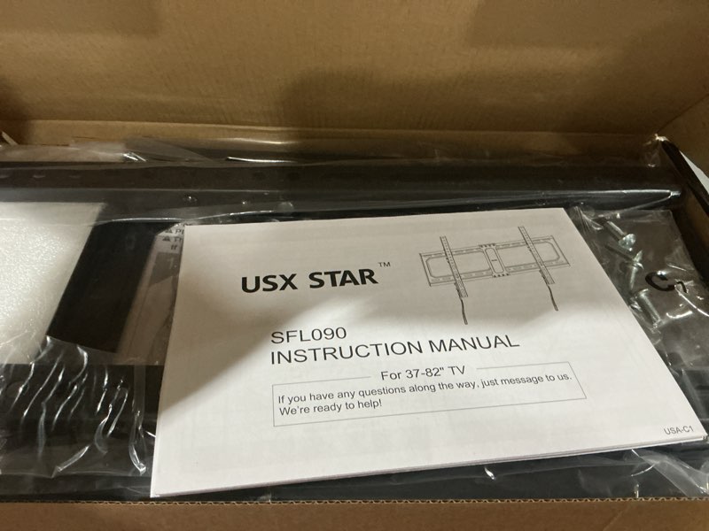 Condition photo showing New/Like New for 85 86 98 100 inch Heavy Duty TV Wall Mount for 55-120 inch Large TVs up to 220 LBS & 900x600mm Vesa, Ultra Slim Fixed TV Mount, Low-Profile TVS Bracket, 16" 24" 32" Wood Stud, Fit Most 65+ 75+ 120 TVs Fix 55-120 inch