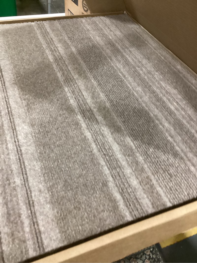 Condition photo showing Good Condition for peel and stick first impressions barcode rib taupe 24 in. x 24 in. commercial carpet tile (15 tiles/case)