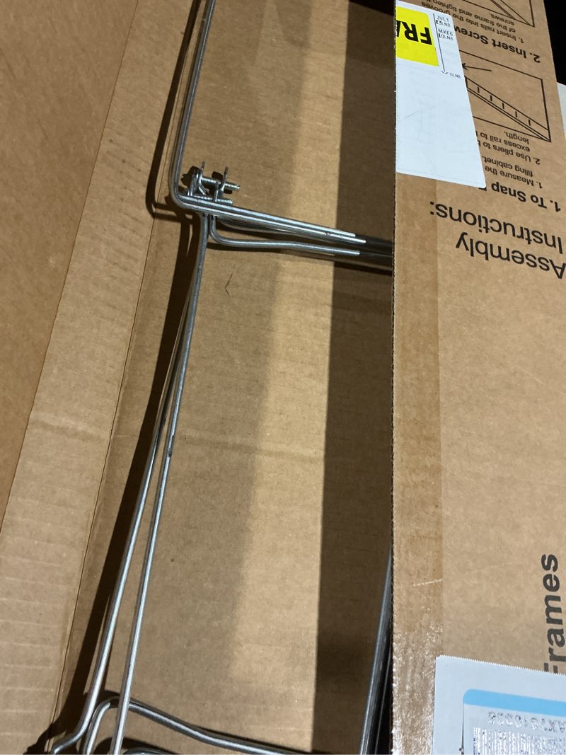 Condition photo showing As Is for Smead Steel Hanging File Folder Frame, Letter Size, Gray, Adjustable Length 23" to 27", 2 per Pack (64872)